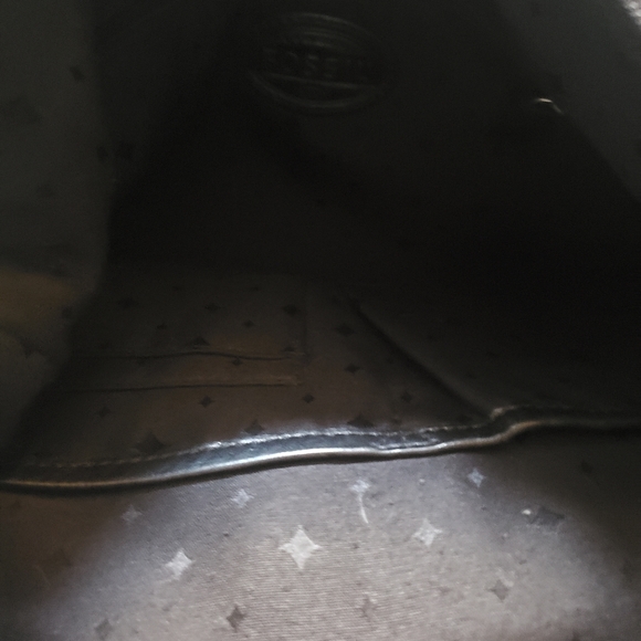 Genuine Leather Crossbody Fossil Black Handbag - Picture 2 of 2